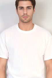 VELVARDE BÜRÜMCÜK TSHIRT BEYAZ (1825)